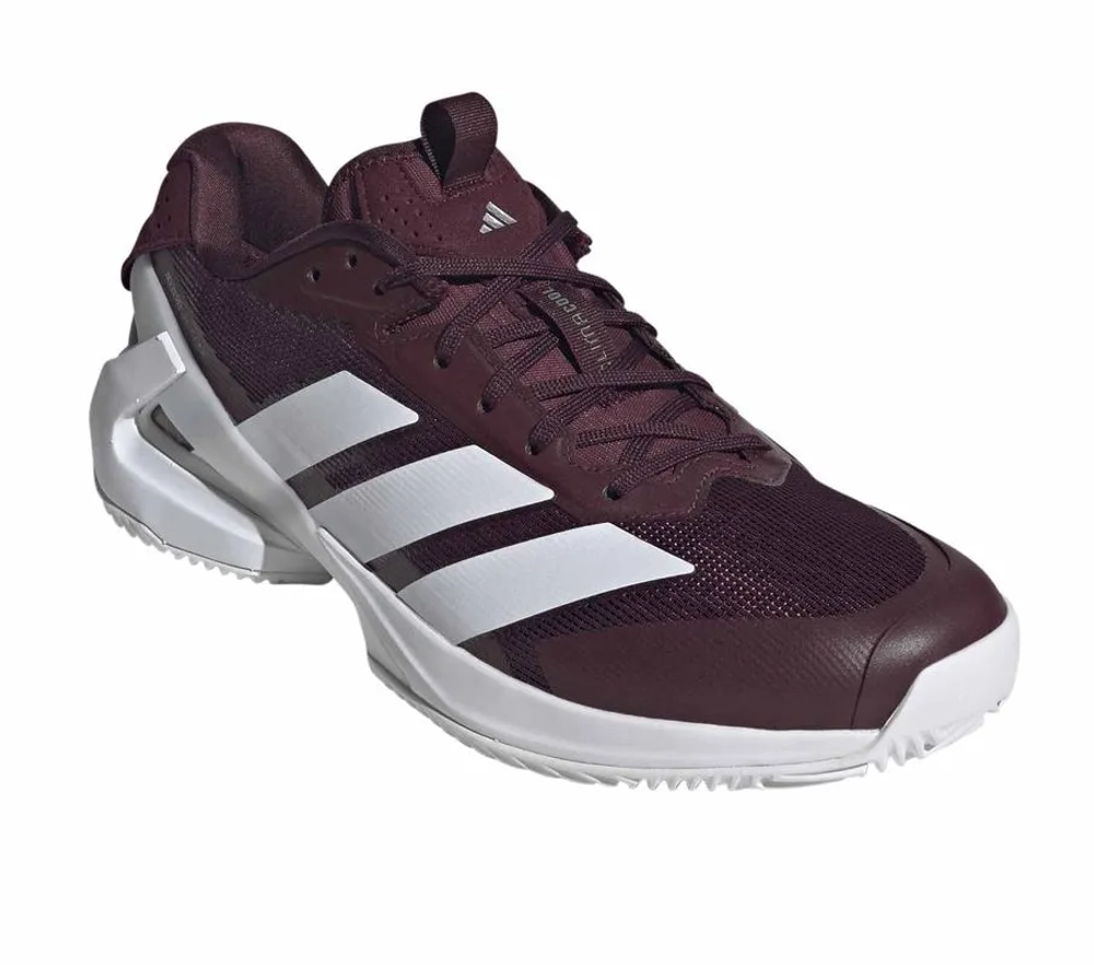 Мужские кроссовки теннисные Adidas Adizero Ubersonic 5 M - maroon/silver metallic/core black