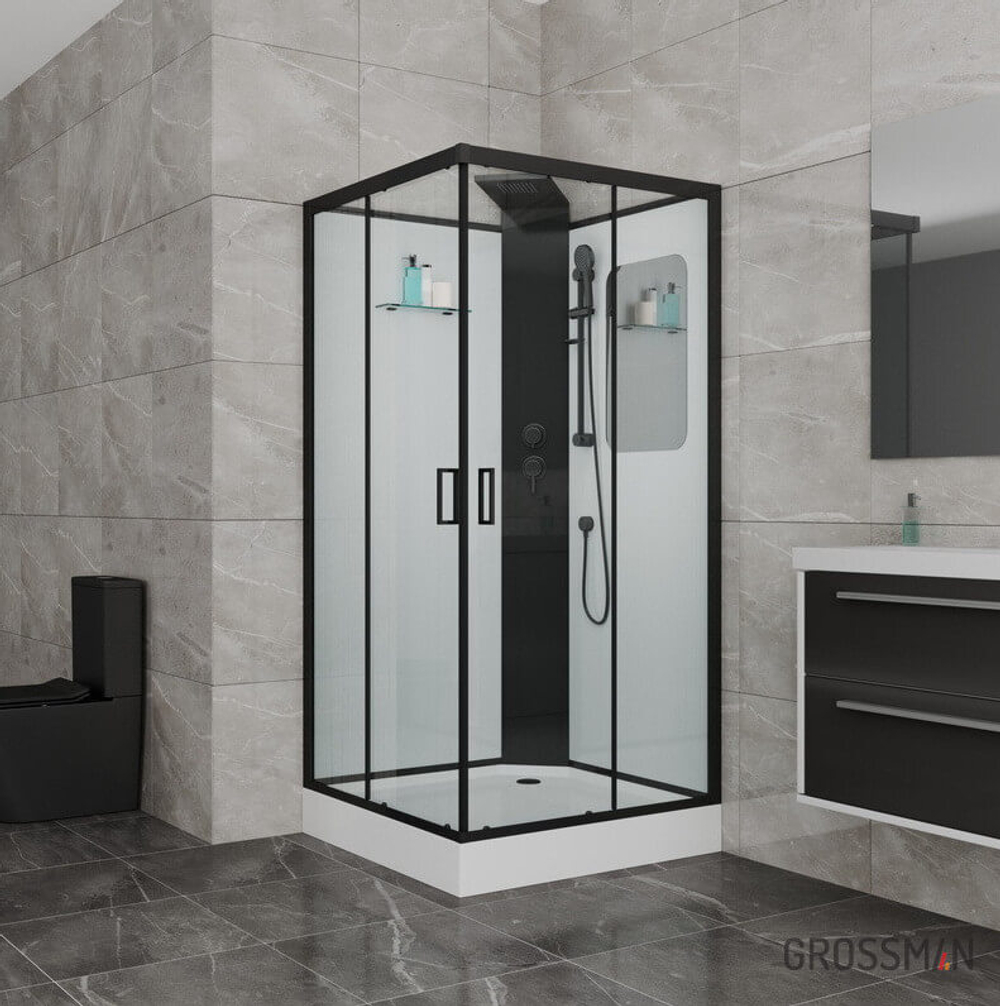 Душевая кабина Grossman Elegans GR251Q (90х90х217) дверь раздвижная,5 мест