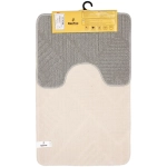 Комплект ковриков для ванной и туалета Bee Tex 55x90 + 45x55 серый МС 3-001
