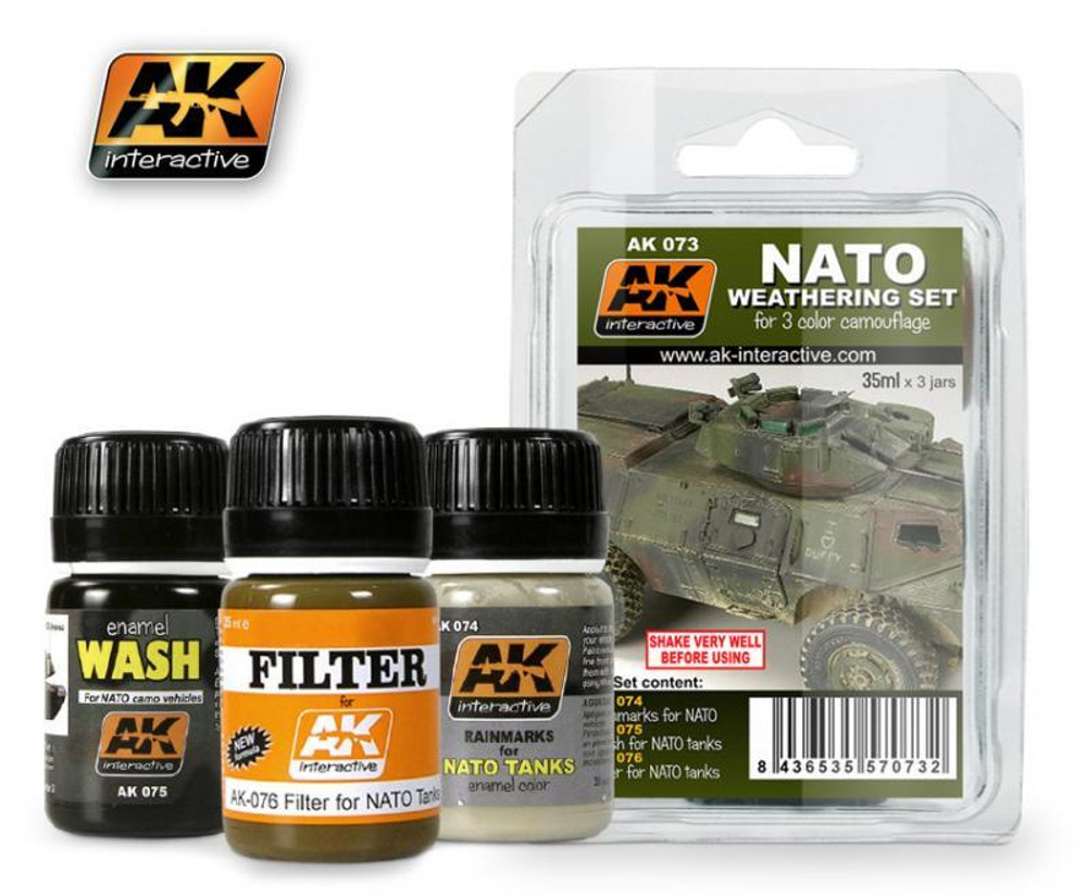 Набор красок AK Interactive NATO Weathering Set