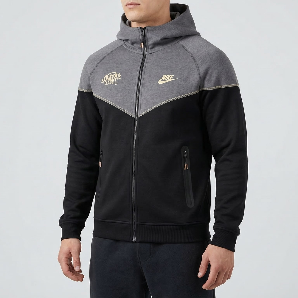 Худи Nike Tech Fleece #3 • Черно-серый