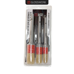 Glosswork Detailing Brush Classic Kit Набор кистей для детейлинга из 3х штук, белый ворс.