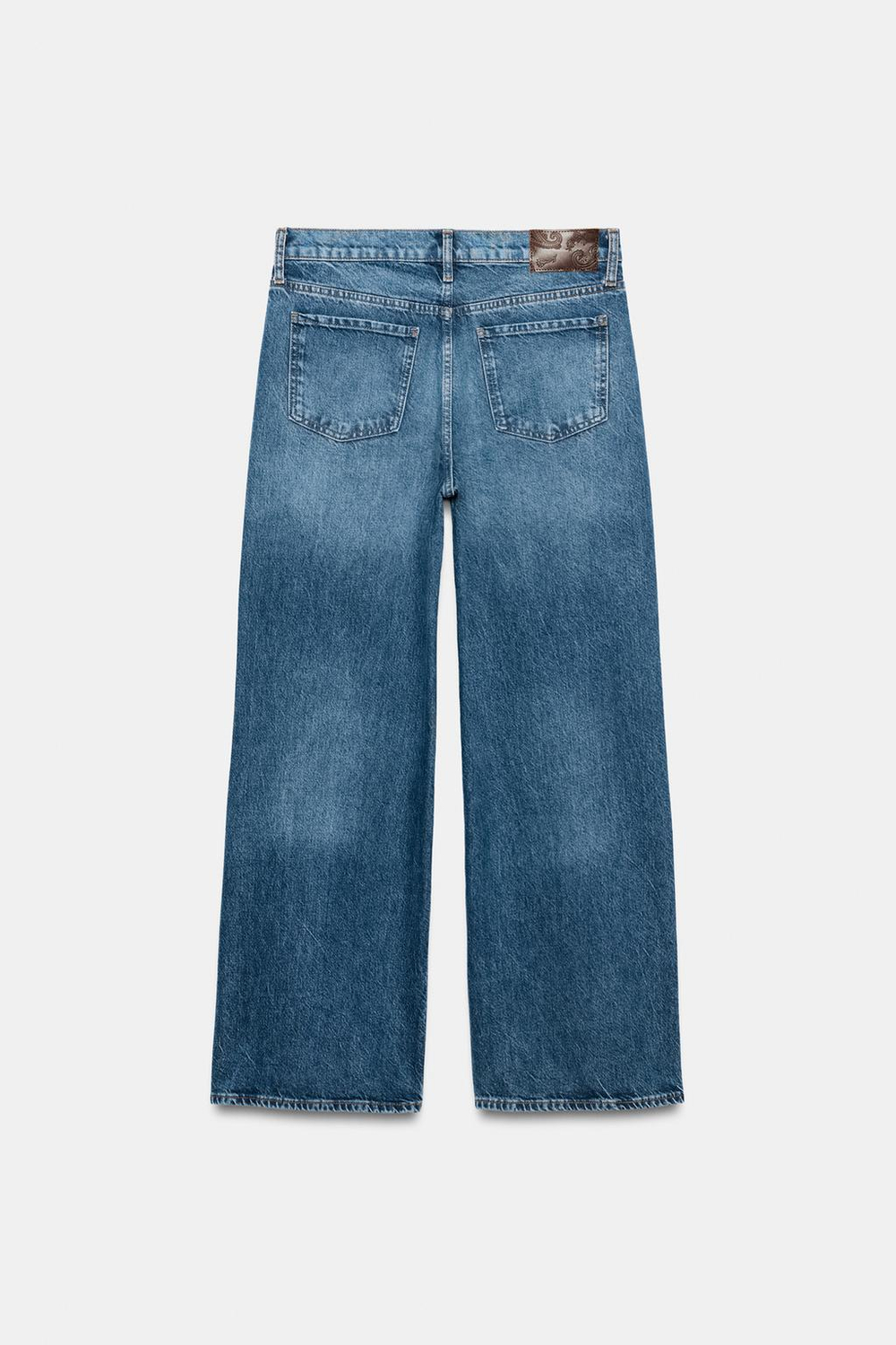 ZARA ДЖИНСЫ WIDE-LEG С НИЗКОЙ ПОСАДКОЙ — ZW COLLECTION, СИНИЙ