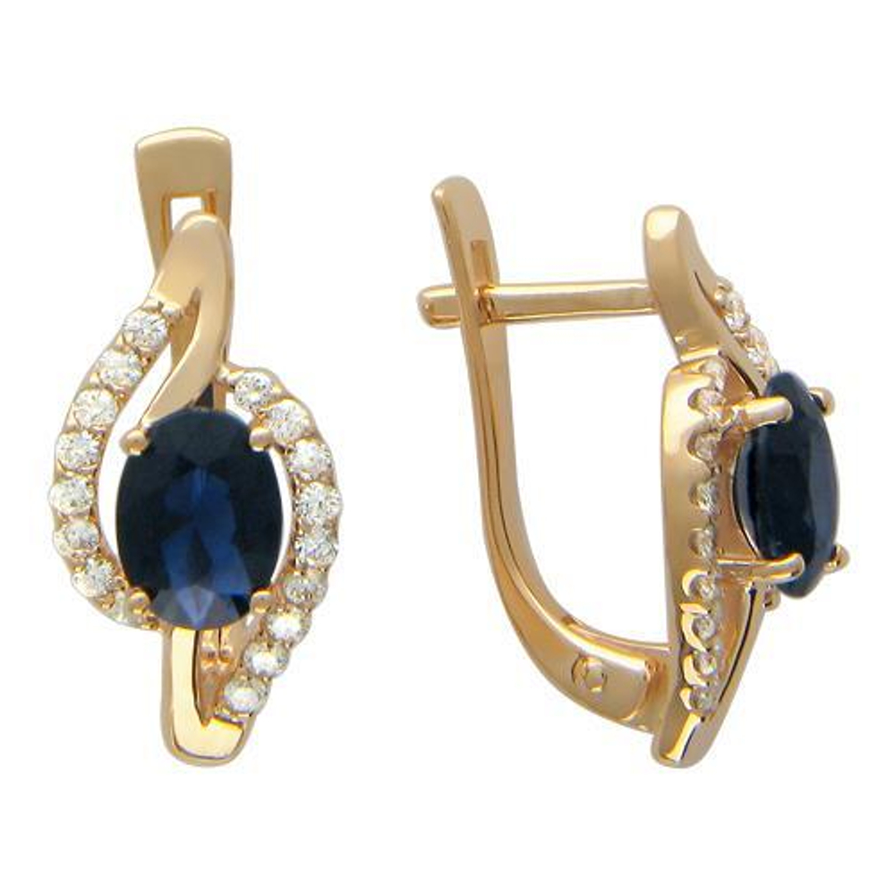Серьги с бриллиантом  из красного золота JA-S-613980-3