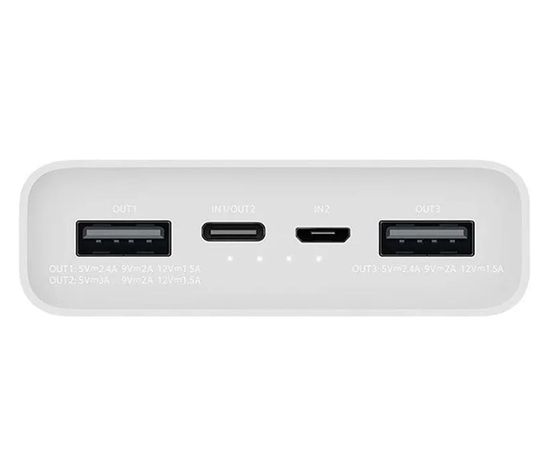 Внешний аккумулятор Xiaomi Mi Power Bank 3 20000 mAh USB Type-C Белый