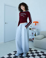 Женский лонгслив с контрастным принтом - BERSHKA