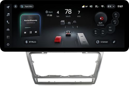 Магнитола для Skoda Octavia A5 2004-2013 (рамка серебро) - Teyes CC4PRO монитор 12.3" 2K QLED + рамка 10, Android 13, Быстрейшая, Snapdragon 778G, ИИ, CarPlay, DSP, 4G SIM-слот
