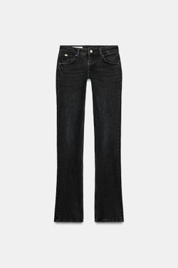 ZARA ДЖИНСЫ TRF SLIM FIT С НИЗКОЙ ПОСАДКОЙ, ЧЕРНЫЙ