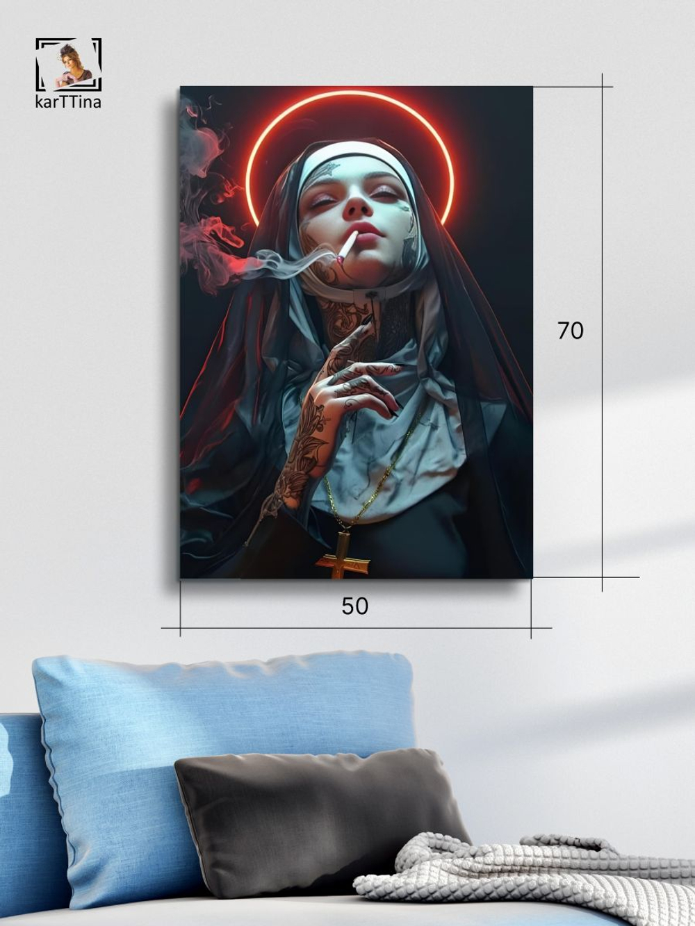 Картина Король в маске модульная 50x70см 1шт.