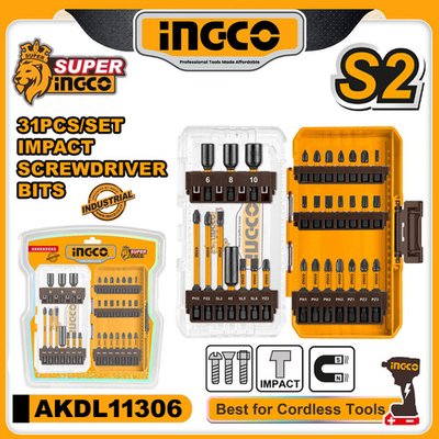 Набор ударных бит IMPACT 31шт. S2 SUPER INGCO AKDL11306 INDUSTRIAL