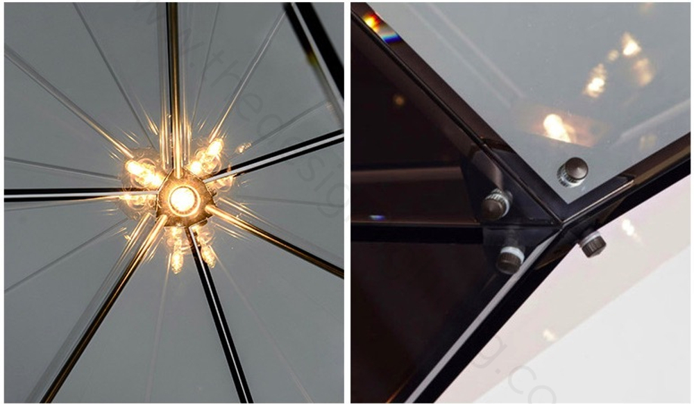 Pendant design lamp  Maxhedron Horizontal by Bec Brittain (Smoky)