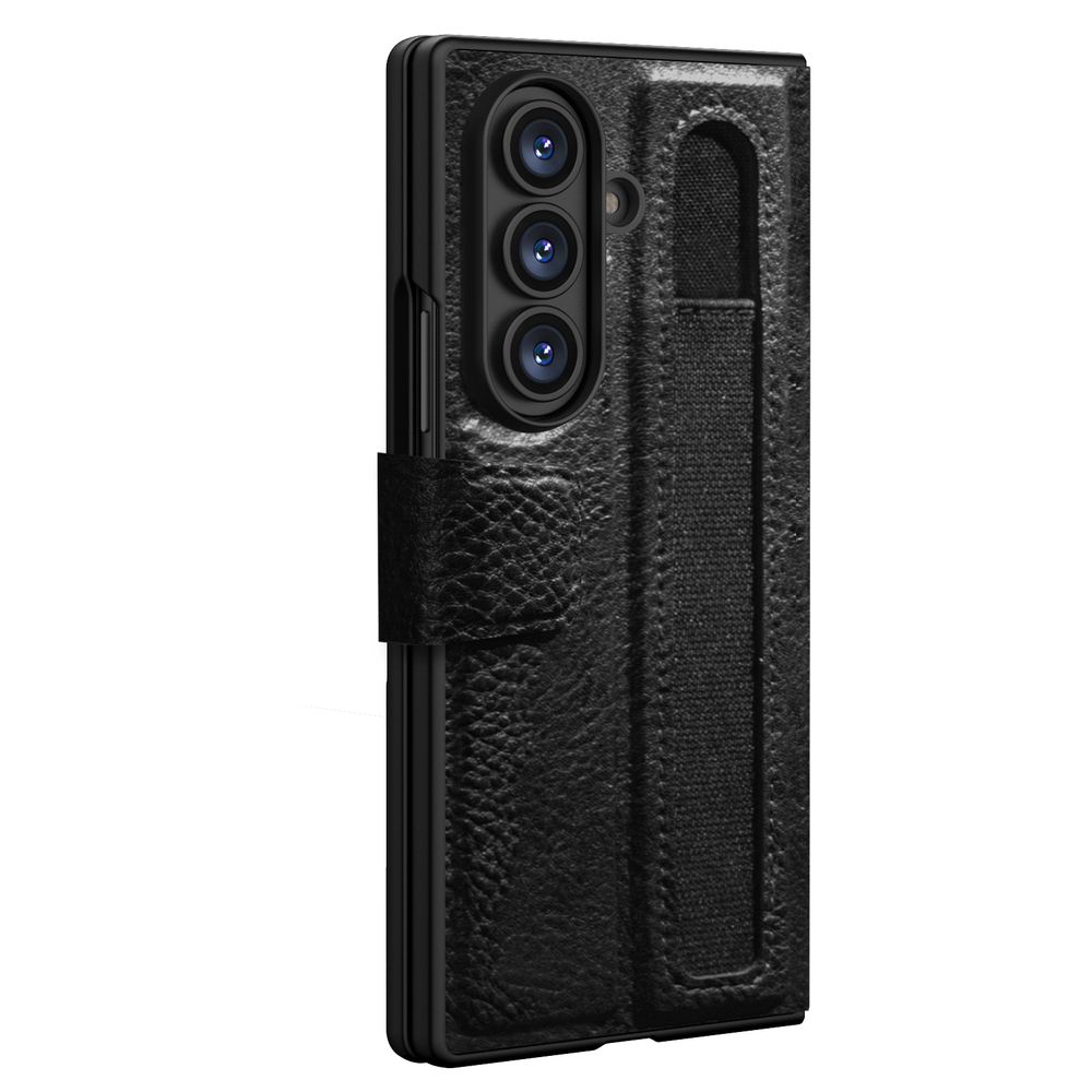 Кожаный чехол от Nillkin для Samsung Galaxy Fold 7, серия Aoge Leather Case с эластичным карманом для хранения S-pen