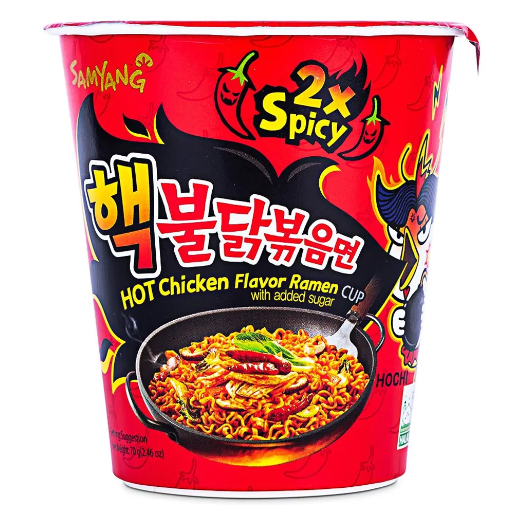 Лапша Samyang стакан  70гр Hot Chicken Cup Ramen Очень острая со вкусом курицы (30) 1223