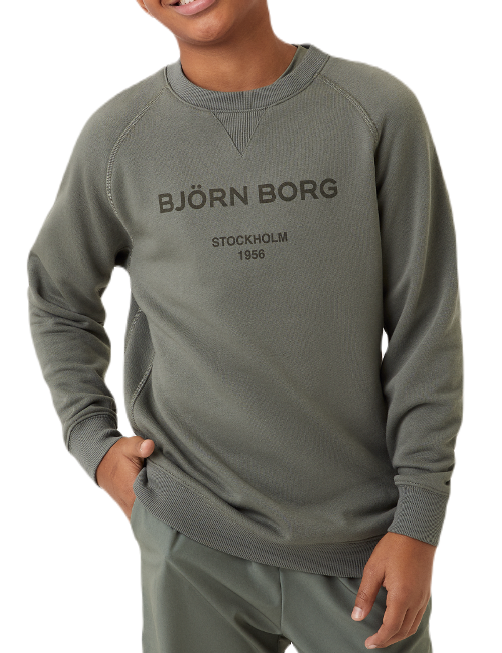 Кофта для мальчика теннисная Björn Borg Borg Crew - castor grey