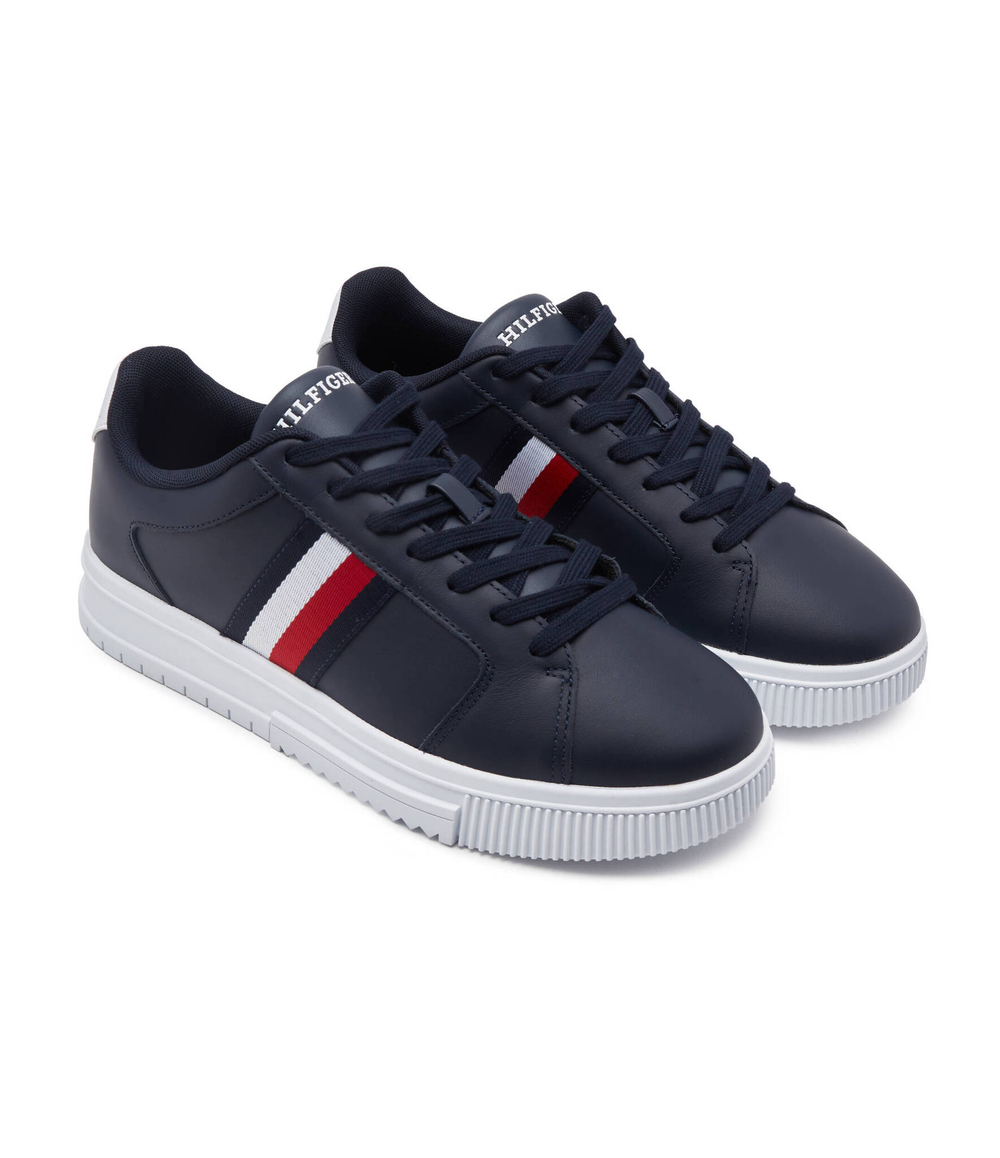 Кожаные кроссовки stripes ess Tommy Hilfiger - черный(FM0FM04895)