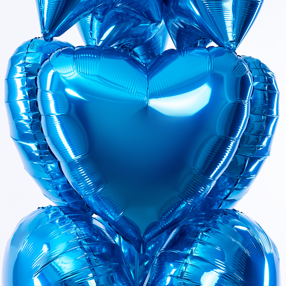 Сердце 18" Синий / Blue Fm