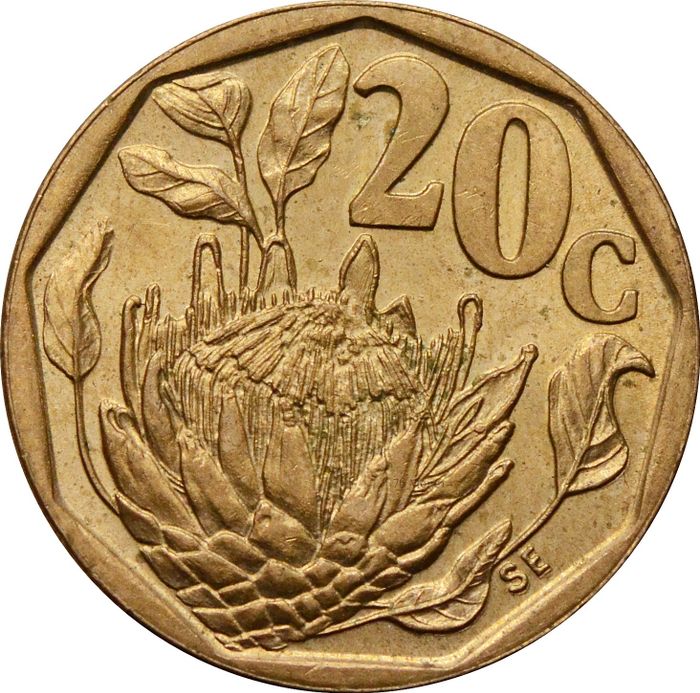 20 центов 1990-1995 ЮАР