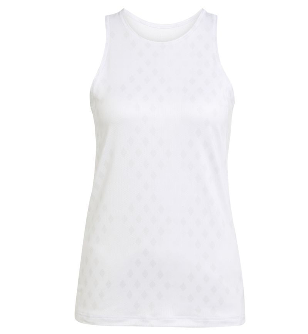 Женский топ теннисный Adidas Club Climacool Graphic - white/dash grey