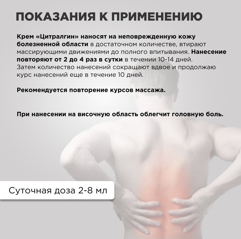 Крем, ЦИТРАЛГИН, 75мл, ИНФАРМА