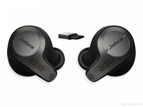 Jabra Evolve 65t беспроводная гарнитура Titanium Black, Bluetooth, Link 370, UC ( 6598-832-209 )