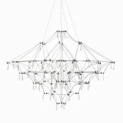 Подвесной светильник Spider Ø100 см, прозрачный, хром