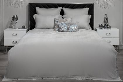 Постельное белье семейное Garda Decor Муар оливковое