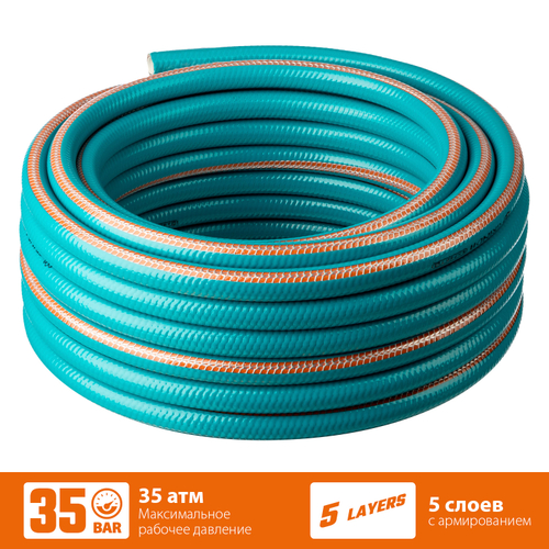 429007-1/2-20 Профессиональный пятислойный поливочный шланг 1/2″, 20 м, 35 атм