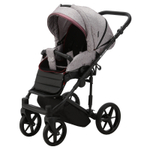 Adamex Rimini LUX RI-40 (2в1) Светло-розовая ткань + Сливовая экокожа