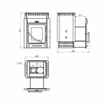 Дровяная печь для бани ERMAK 3D
