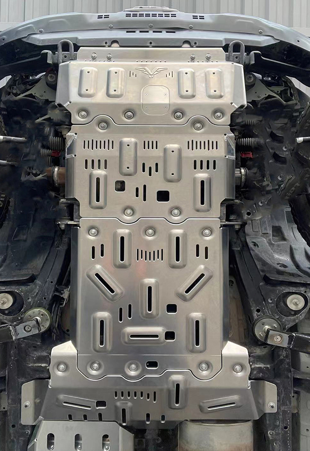 Защита радиатора, картера, РК, КПП для TANK 300 Off-road version, расширенная., алюминиевая, 8 мм Falcon