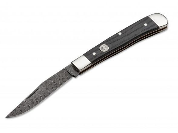 Цена наСкладной нож Boker Trapper Classic Damast 112545DAM, дамасская сталь, рукоять дерево