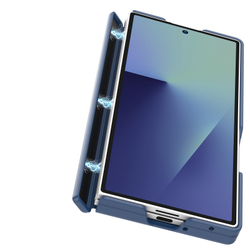 Усиленный чехол синего цвета с MagSafe для Samsung Galaxy Z Fold 7, серия Expn Series Magnetic от Dux Ducis