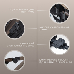 Модульная коляска BubaGO Rosano 3в1