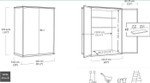 Шкаф Вертикальный (Vertical Shed) 1400 L коричневый венецианский