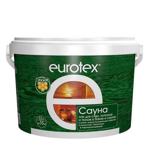 Лак д/сауны  EUROTEX  2,5л  (Рогнеда)