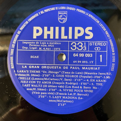 Винтажная виниловая пластинка LP Paul Mauriat La Gran Orquesta De Paul Mauriat (Испания 1972)