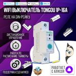 Умный WiFI выключатель (реле) Tongou на DIN-рейку 1P 16A ( Работает с Алисой, eWelink)