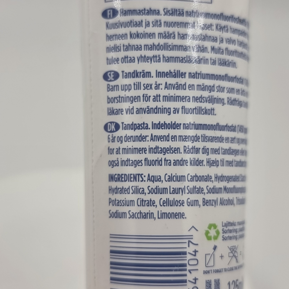 Зубная паста Pepsodent Super Fluor с мягким вкусом 125 мл (из Финляндии)