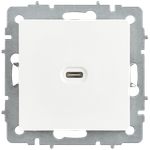BRITE Розетка USB C 65Вт высокоскоростная зарядка РЮ12-1-БрАБ арктический белый IEK