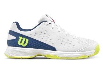 Детские Кроссовки теннисные  Wilson Rush Pro JR L - snow white/snow white/ensign blue
