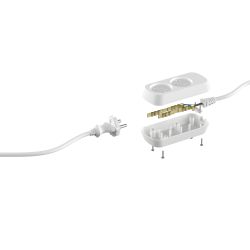 Удлинитель электрический ЭРА UDL-10-230 Greenline 2 розетки без заземления 3м ПВС 2x0.75мм2 | Электротовары