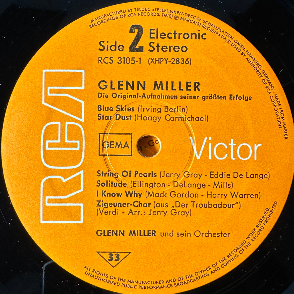 Glenn Miller ‎– Die Originalaufnahmen Seiner Größten Erfolge 2LP (Германия)