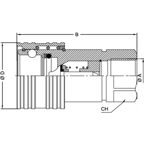 БРС ISO A BSP 1.1/2 - D1.1/2 Розетка VSAA