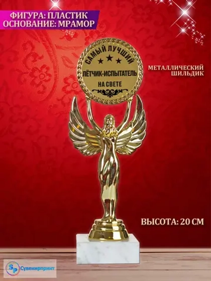 Статуэтка Ника "лётчик-испытатель".