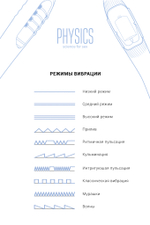 Вибратор с пульсацией и функцией нагрева Physics Fahrenheit голубой 19 см