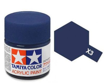 X-3 Краска Tamiya, Королевский синий Глянцевый (Royal Blue), акрил 10мл