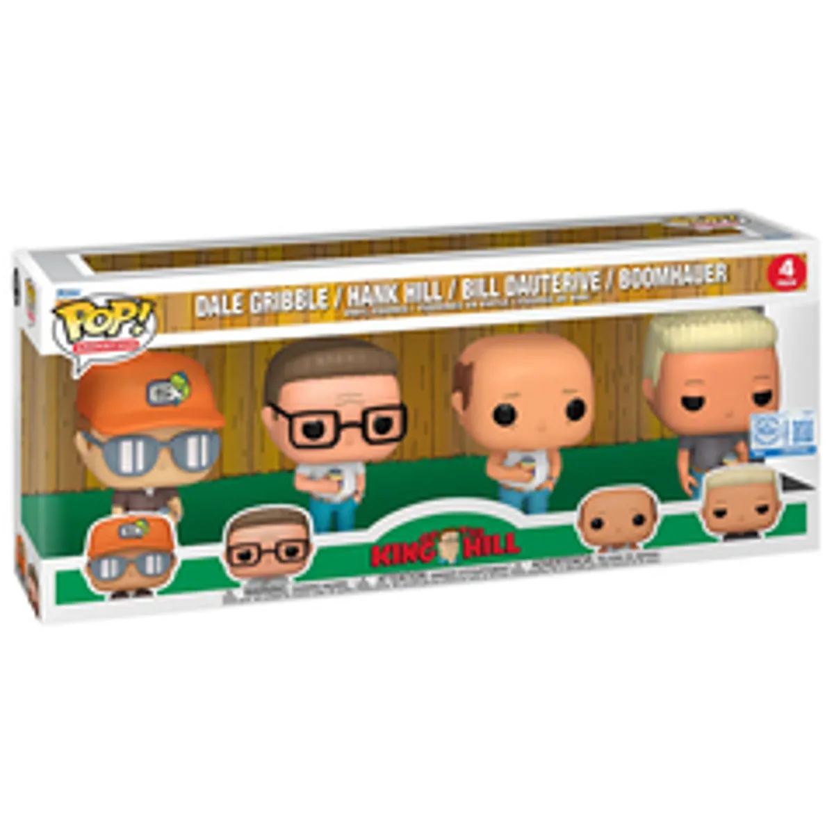 Funko POP! King of the Hill: Dale Gribble/Hank Hill/Bill Dauterive/Boomhauer (Exc)