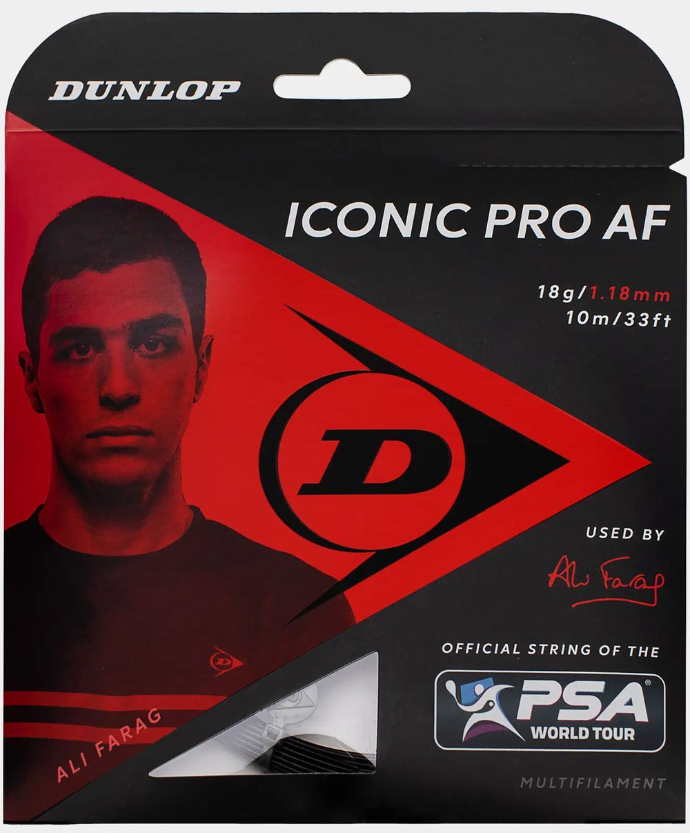 Струны для сквоша Dunlop Iconic Pro AF (10 m) - black