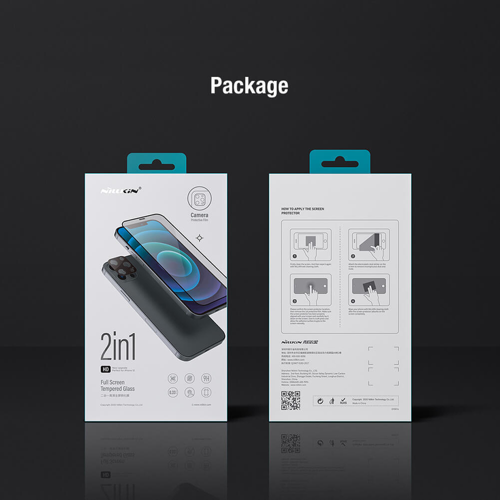 Защитное стекло на экран и основную камеру Nillkin 2-in-1 HD  для  iPhone 14