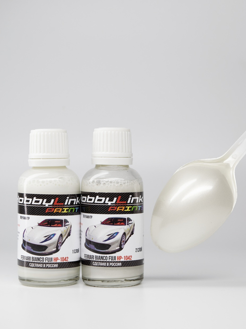 Краска лаковая HobbyLink Ferrari Bianco Fuji 2-х слойная HP-1042
